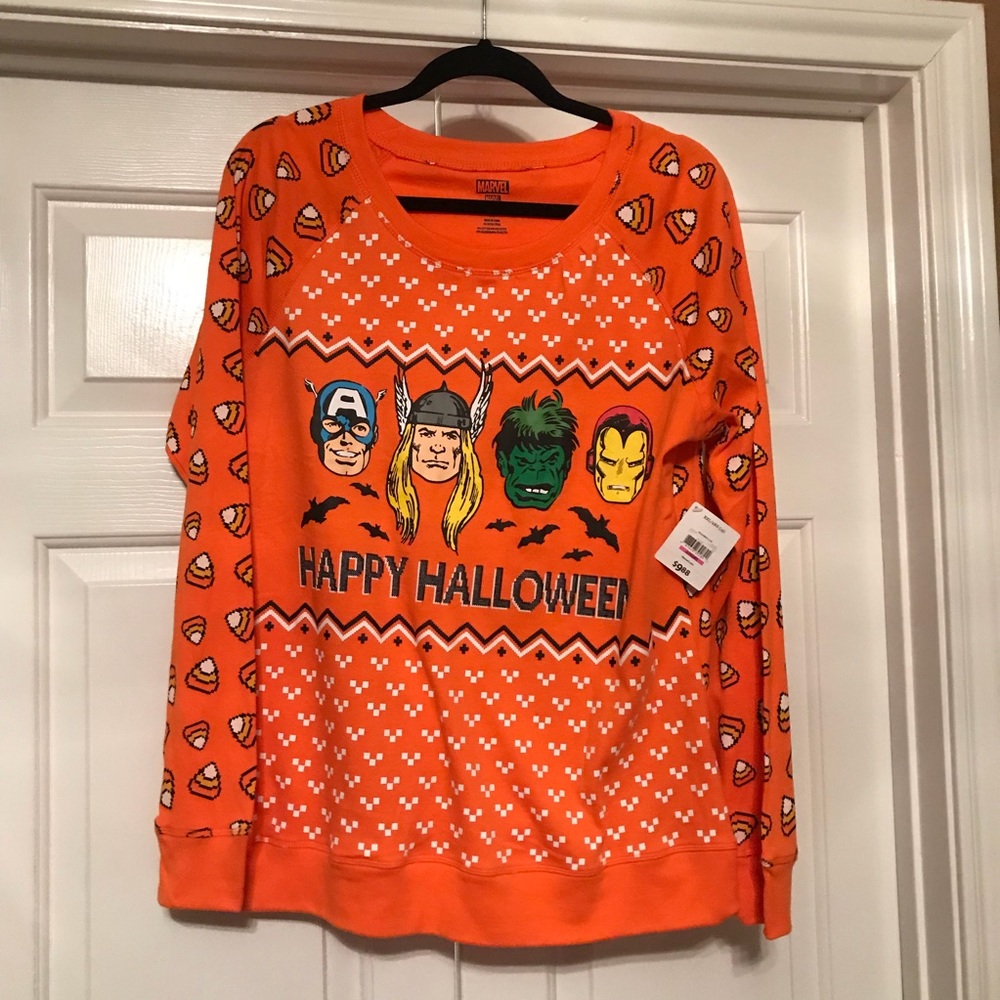 Halloween Marvel sweatshirt NWT